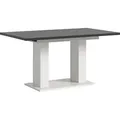 Produktbild: Motion Esstisch Doppelsäulenfuß 90x150/190cm inkl. 1 Einlegeplatte grau, weiß. - Grau