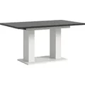 Produktbild: Ebuy24 - Motion Esstisch Doppelsäulenfuß 90x150/190cm Inkl. 1 Einlegeplatte Grau, Weiß.
