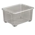 Produktbild: Aufbewahrungsbox - transparent - Rollen - 130 Liter