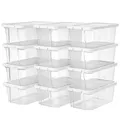 Produktbild: 12er Set Schuhkartons Schuhboxen Schuhaufbewahrung Schuhkartons transparent mit