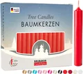 Produktbild: BRUBAKER Tafelkerze Baumkerzen aus Wachs (1 Packung Christbaumkerzen, 20-tlg., Wachskerzen für Weihnachtsdekoration, bunte Weihnachtskerzen), rauchfreie und geruchsneutrale Pyramidenkerzen