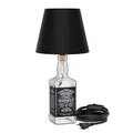 Produktbild: ledscom.de Tischlampe FLAKO, Schalter, Bakelit, Textilkabel schwarz, Lampenschirm schwarz, 1x E27 max. 60W, ohne Flasche, ohne Leuchtmittel