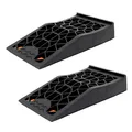 Produktbild: TRUTZHOLM 2 x Auffahrkeil Stufenkeil Ausgleichskeil mit Überfahrstopper 42 x 23 x 8 cm Kunststoff hochbelastbar 5 t Tragkrfat für Wohnmobil Camper PKW SUV rutschfester Keil
