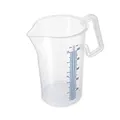 Produktbild: Thermohauser Messbecher m. geschlossenem Griff, 500 ml, Kunststoff PP, blaue Skala in Litern und Millilitern 8300040083 Transparent