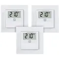 Produktbild: Homematic IP Smart Home 3er-Set Temperatur- und Luftfeuchtigkeitssensor HmIP-STHD mit Display, innen
