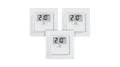 Produktbild: Homematic IP Smart Home 3er-Set Temperatur- und Luftfeuchtigkeitssensor HmIP-STHD mit Display, innen 4047976519637