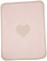 Produktbild: David Fussenegger Babydecke rosa mit Herz Motiv aus Baumwolle 70x90 cm flauschig weich