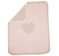 Produktbild: Babydecke Juwel 'Herz' 70 x 90 cm Altrosa, DAVID FUSSENEGGER
