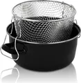 Produktbild: Karl Krüger PF24 Pommes Frites Topf emailliert, schwarz, 24 cm