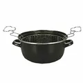 Produktbild: KRÜGER GRAMM medical Pommes-Frites-Topf, Emaile, Stahl, 24 cm, Schwarz