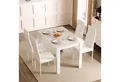 Produktbild: Mondeer Essgruppe Esszimmergruppe (Set, 5-tlg), Spanplatte & Lederimitat, Zweifarbig, Ergonomisch 138 x 90cm