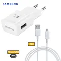 Produktbild: 1x 1,5m Original Samsung Micro-USB Ladekabel+ 1x Original schnelllade Adapter