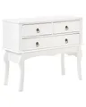 Produktbild: Beliani Konsolentisch weiß 91x75x35 cm mit 3 Schubladen edel rustikal Landhausstil Lamar