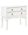 Produktbild: Konsolentisch weiß 91x75x35 cm mit 3 Schubladen edel rustikal Landhausstil Lamar