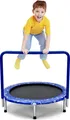 Produktbild: COSTWAY 92cm Mini Trampolin, Fitness Trampolin faltbar, Kindertrampolin bis 150kg belastbar, Gartentrampolin, Indoor- und Outdoortrampolin