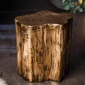 Produktbild: Extravaganter Beistelltisch ORGANIC ORIENT 45cm gold Metall Baumstamm Design