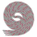 Produktbild: Di Ficchiano Schnürsenkel rund 4,5 mm aus 100% Polyester – reißfest, heavy-duty & wetterfest – für Arbeits-, Sicherheits-, Wander-, Trekking- & Bergschuhe, Boots – grau-rot (grey-red) 170 cm