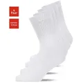 Produktbild: SNOCKS Tennissocken Hohe Sportsocken Premium (4-Paar) aus Naturzellulose, weiches Tragegefühl, stylisch im Alltag weiß 47-50