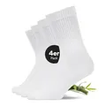 Produktbild: Snocks Premium Tennissocken Damen und Herren aus Bambusviskose - Atmungsaktive & antibakteriell Bambus Socken - Sportsocken in Gr. 47-50 - Weiß