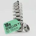 Produktbild: Schlauchschellen Edelstahl 8-16mm - 20er Pack