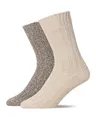 Produktbild: Snocks 2 Paar Wintersocken - Norweger Wollsocken für warme und trockene Füße - Thermosocken Damen & Herren - Warme Socken - Gr. 47-50 - Farbe Braun/Offwhite