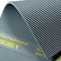 Produktbild: Isoliermatte 50.000 Volt, 4,5mm, 2m² 1,2 x 1,67m VDE 0303 Gummimatte, Feinriefenmatte