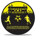 Produktbild: Wanduhr aus Holz Vereinsliebe Dortmund : Dortmund V1