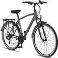 Produktbild: Licorne Bike Life M-V-ATB Premium Trekking Bike in 28 Zoll - Fahrrad für Herren, Jungen, Damen und Herren - Shimano 21 Gang-Schaltung - Herren Citybike - Männerfahrrad.
