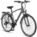 Produktbild: Licorne Bike Life M-V-ATB Premium Trekking Bike in 28 Zoll - Fahrrad für Herren, Jungen, Damen und Herren - Shimano 21 Gang-Schaltung - Herren Cit...