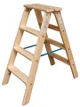 Produktbild: STABILO Stufen-DoppelLeiter Holz Anzahl Sprossen: 2x4