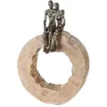 Produktbild: Skulptur Together, Hellbraun, Bronze, Holz, Metall, Mangoholz, massiv, 28x39x6 cm, stehend, Dekoration, Skulpturen & Dekoobjekte, Skulpturen