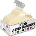 Produktbild: Kinder-Kleiderbügel aus Samt 50 Stück – 279 cm 11 Zoll robuster Baby-Kleiderb...