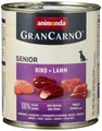 Produktbild: Hunde Nassfutter Senior mit Rind + Lamm 6 x 800g Hundefutter nass ohne Getrei...