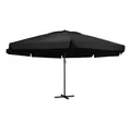 Produktbild: vidaXL Sonnenschirm Sonnenschirm mit Aluminium-Mast 500 cm Schwarz