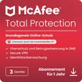 Produktbild: McAfee Total Protection - Abonnement-Lizenz (1 Jahr) - 3 Geräte - Download - Win, Mac, Android, iOS - Deutsch - R
