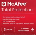 Produktbild: McAfee Total Protection 2026 3 Geräte 1 Jahr Download 5 Minuten Versand