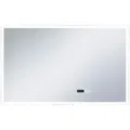 Produktbild: vidaXL LED-Badspiegel mit Berührungssensor und Zeitanzeige 100x60 cm - Silber