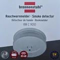 Produktbild: Brennenstuhl Rauchmelder Weiß – Fotoelektrischer Sensor, 85dB Alarm, EN 14604
