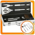 Produktbild: Edelstahl Grillbesteck Grillkoffer Grillzubehör Besteck Barbecue Grillset Koffer