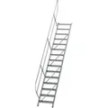 Produktbild: MUNK Treppe 45°  inkl. einen Handlauf, 600mm Stufenbreite, 15 Stufen