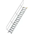 Produktbild: Günzburger Steigtechnik - Treppe 45° Stufenbreite 600 Mm 15 Stufen Aluminium Geriffelt - 600255