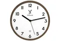Produktbild: Holzwerk Funkwanduhr PAPENBERG moderne Designer Funk Holz Wand Uhr, braun, weiß (lautlos ohne Tickgeräusche, 25 cm)