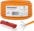 Produktbild: PremiumX 25m CAT 7 Netzwerkkabel Simplex LAN Ethernet Kabel Abisolierer