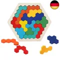 Produktbild: Hexagon Holzpuzzle Box Spielzeug, Montessori Spielzeug für Kinder, Kreativ