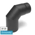 Produktbild: Raik Ofenrohr Raik Rauchrohrbogen Ofenrohr 120mm - 90° gussgrau, Bogen grau 24.5 cm x 12 cm x 24.5 cm