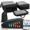 Produktbild: Compression Packing Cubes Set für mehr Platz im Koffer & Backpack - Packwürfe...