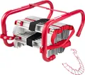 Produktbild: VEVOR Feuerleiter, 4 m, einziehbare Rettungsleiter max. 453,6 kg, leichte Notleiter aus Aluminiumlegierung mit hochfestem Polyestergurt, rutschfesten Sprossen & breiten Stufen, 2-stöckig