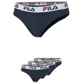 Produktbild: Fila Brasilslip WOMAN BRAZILIAN SLIP (3er Pack) mit elastischem Logobund blau S