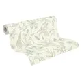 Produktbild: A.S. Création Vliestapete 10,05 m x 0,53 m mit strukturiertem Blütenmuster - Grün, Silber, Weiß - florale Tapete mit Metallic-Akzenten Made in Germany - 373635