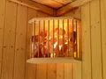 Produktbild: Karibu Saunaleuchte Karibu Salzkristallleuchte mit 4 kg Salzkristalle ohne Leuchtmittel, Durch den aufsteigenden Wasserdampf in der Sauna werden die wertvollen Mineralien aus dem Kristall gespült, 4 kg Salzkristalle, Eckmontage